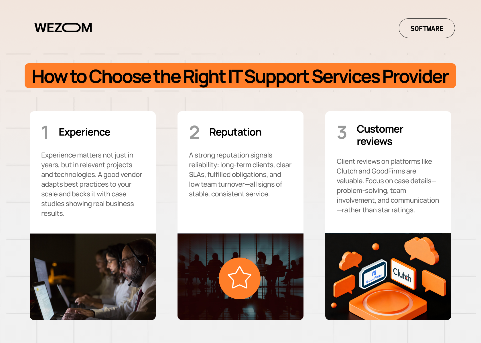How to choose the right IT support and maintenance services provider focusing on experience, reputation, and customer reviews.
